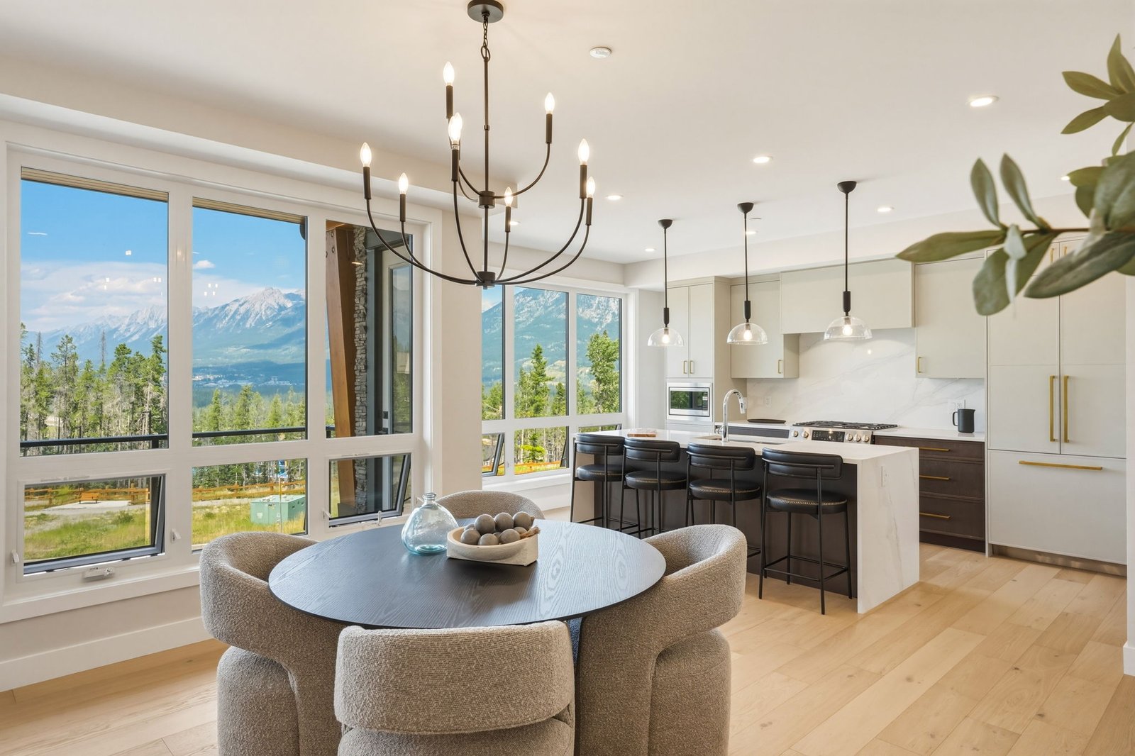 Interior of a completed residence at The Summit Collection, Canmore