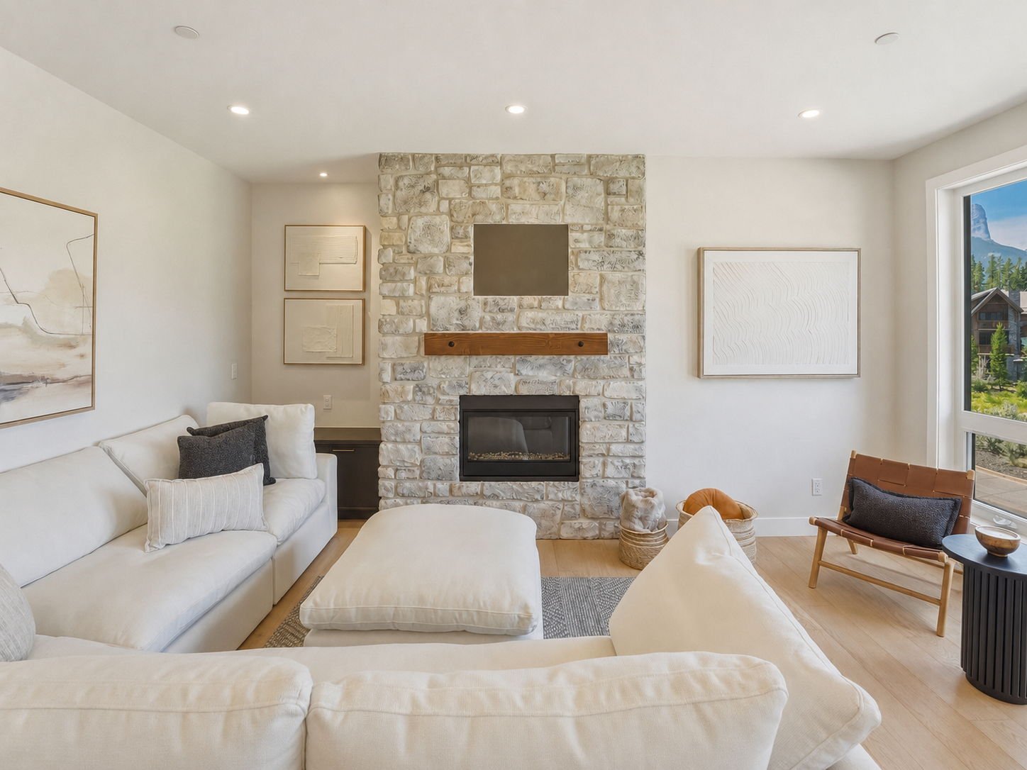 Interior detail of millwork and finishes at Stewart Creek Rise
