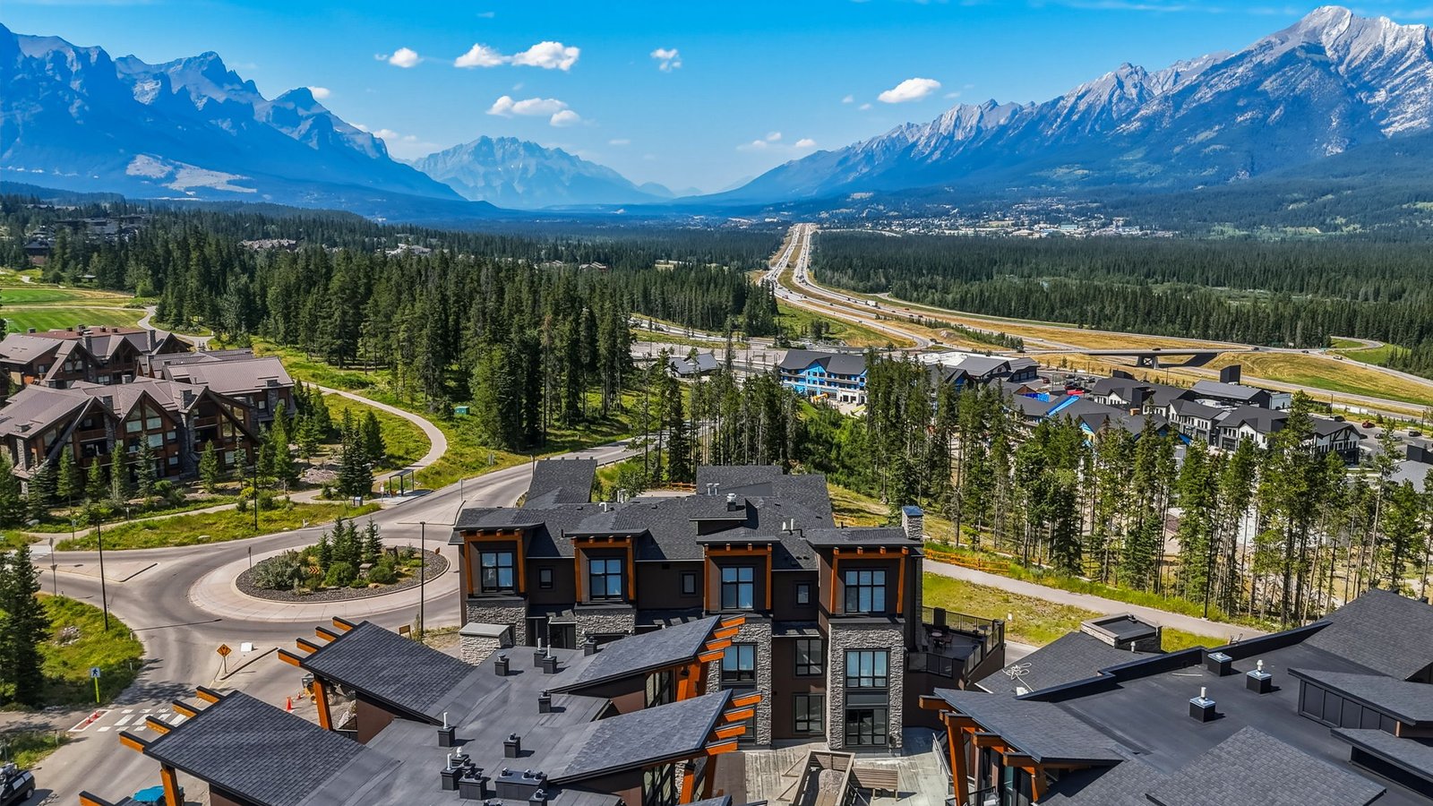 Mountain view from a residence at Stewart Creek Rise, Canmore